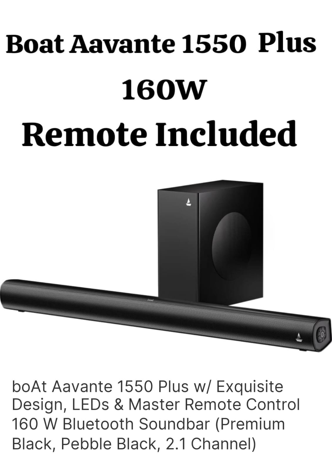 Boat Aavante 1550 PLUS 160w