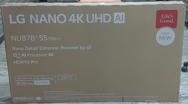LG 55 4K Model No: 55NU870BPLA(2026)