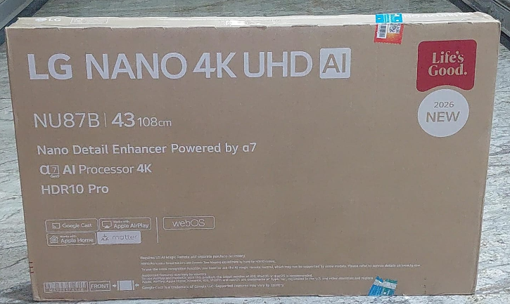 LG 43 4K Model No: 43NU870BPLA(2026)